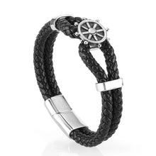 Load image into Gallery viewer, Mcllroy Genuine Leather Bracelet Men Homme Multi-layer Gold/Silver/Black Magnet Buckle Mens Bracelets 2019 Punk Jewelry Gifts
