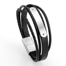 Load image into Gallery viewer, Mcllroy Genuine Leather Bracelet Men Homme Multi-layer Gold/Silver/Black Magnet Buckle Mens Bracelets 2019 Punk Jewelry Gifts