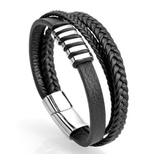 Load image into Gallery viewer, Mcllroy Genuine Leather Bracelet Men Homme Multi-layer Gold/Silver/Black Magnet Buckle Mens Bracelets 2019 Punk Jewelry Gifts