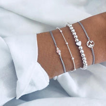 Load image into Gallery viewer, Crazy Feng 2018 Bohemian Marble Stone Beads Bracelet Set For Women Natural Stone Tassel Pendant Bangles Bracelet Femme Jewelry