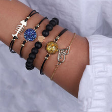 Load image into Gallery viewer, Crazy Feng 2018 Bohemian Marble Stone Beads Bracelet Set For Women Natural Stone Tassel Pendant Bangles Bracelet Femme Jewelry