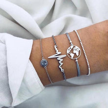 Load image into Gallery viewer, Crazy Feng 2018 Bohemian Marble Stone Beads Bracelet Set For Women Natural Stone Tassel Pendant Bangles Bracelet Femme Jewelry