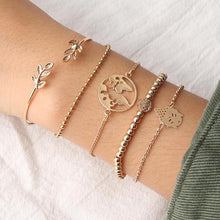 Load image into Gallery viewer, Crazy Feng 2018 Bohemian Marble Stone Beads Bracelet Set For Women Natural Stone Tassel Pendant Bangles Bracelet Femme Jewelry