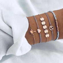 Load image into Gallery viewer, Crazy Feng 2018 Bohemian Marble Stone Beads Bracelet Set For Women Natural Stone Tassel Pendant Bangles Bracelet Femme Jewelry