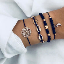 Load image into Gallery viewer, Crazy Feng 2018 Bohemian Marble Stone Beads Bracelet Set For Women Natural Stone Tassel Pendant Bangles Bracelet Femme Jewelry